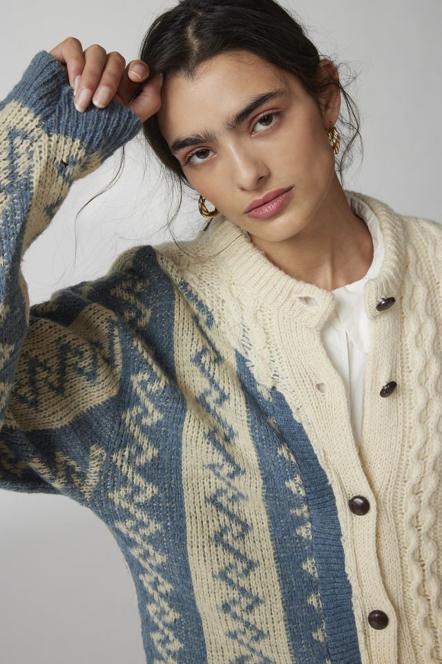 Urban Renewal Re/Creative Remade Spliced Fair Isle Cardigan #2