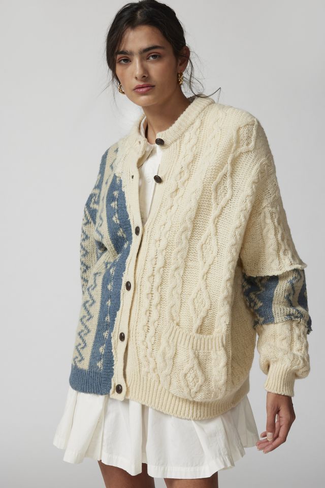 Urban Renewal Re/Creative Remade Spliced Fair Isle Cardigan #4
