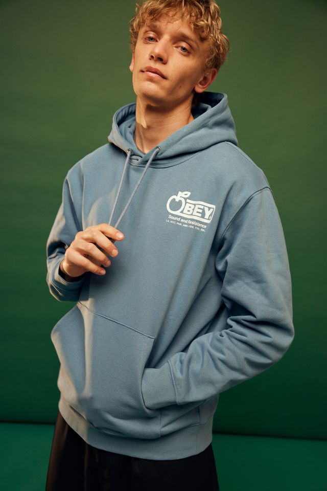 Obey best sale grey hoodie