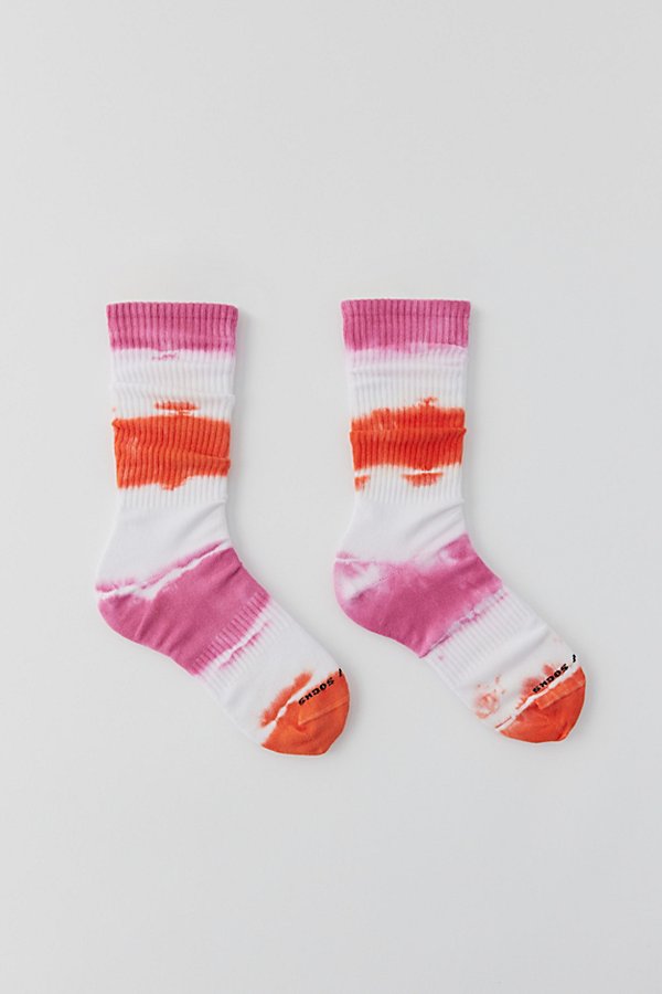 Happy Socks Dip-dye Crew Sock In Pink/orange, Women's At Urban Outfitters