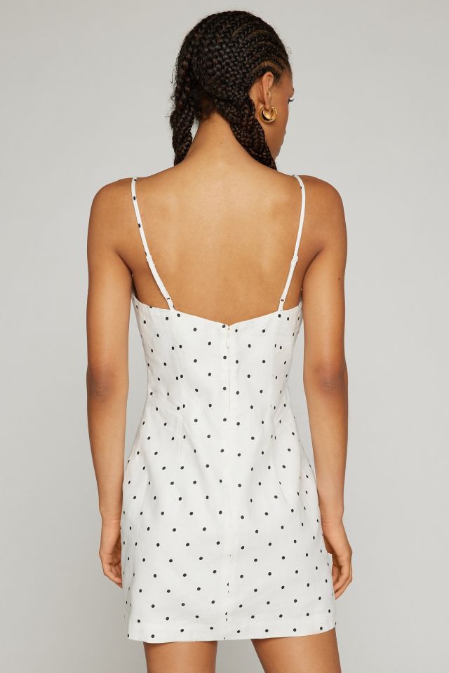 Bardot Joie Polka Dot Linen Mini Dress #3