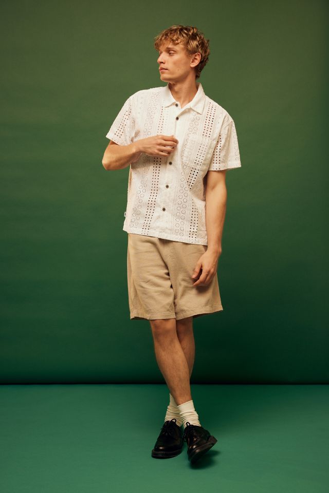 OBEY Sunday Woven Eyelet Short Sleeve Button-Down Shirt #2