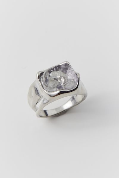 Urban Outfitters Rhys Molten Ring In Silver, Men's At