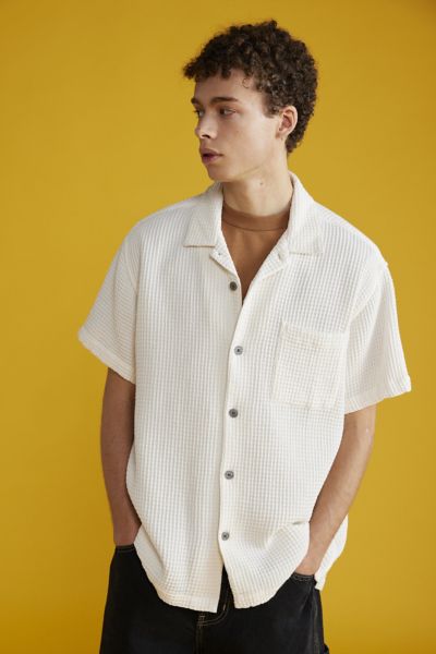 OBEY Balance Woven Waffle Button-Down Shirt | Urban Outfitters Canada