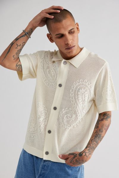 トップス Open-Knit Button-Through Shirt Madewell Open Knit Shirt | Shopbop