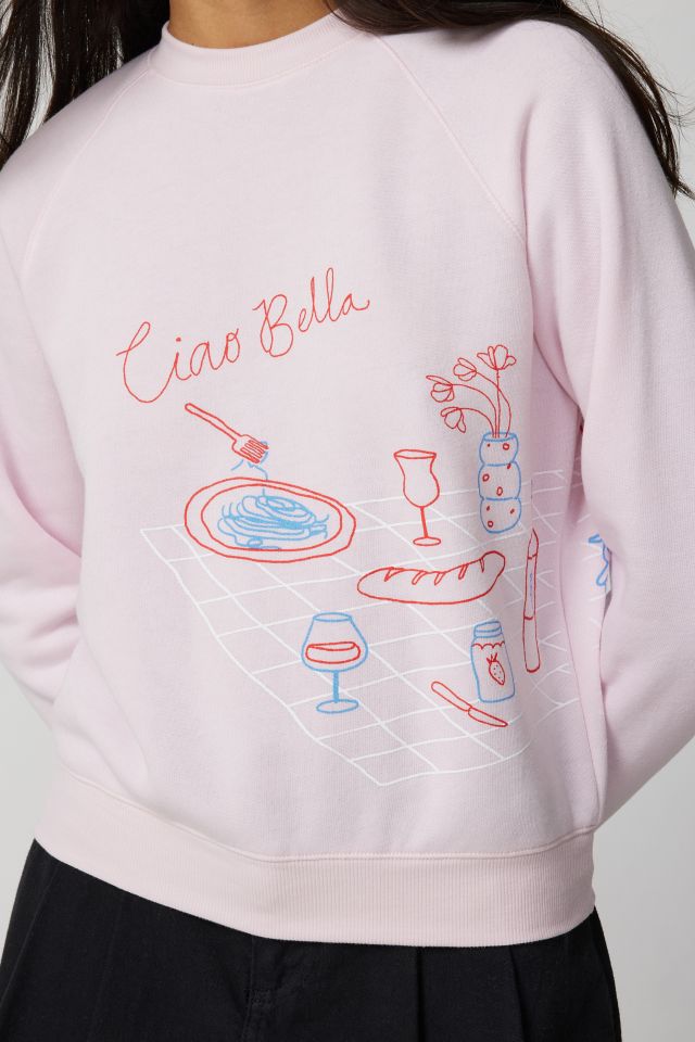 Project Social T Ciao Bella Dinner Party Crew Neck Sweatshirt