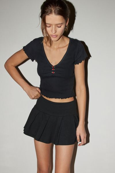 Out From Under Prep School Pleated Micro Mini Skort