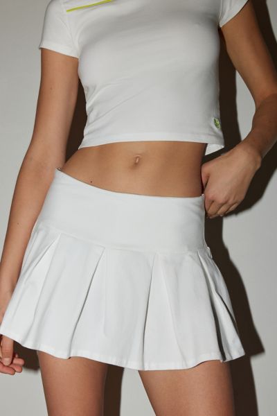 Out From Under Prep School Pleated Micro Mini Skort In White, Women's At Urban Outfitters