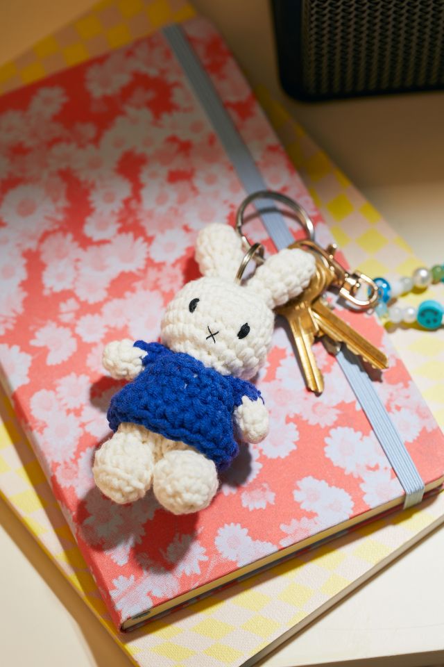 Miffy Crochet Keychain in Blue at Urban Outfitters