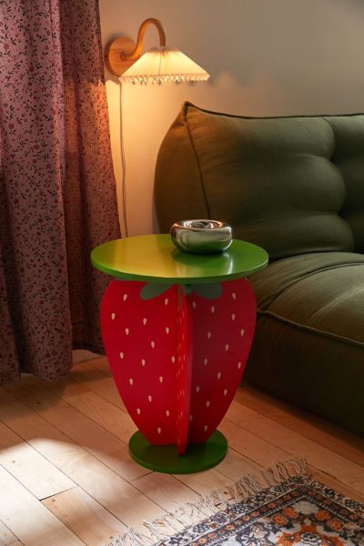 Shop Urban Outfitters Strawberry Side Table In Red At