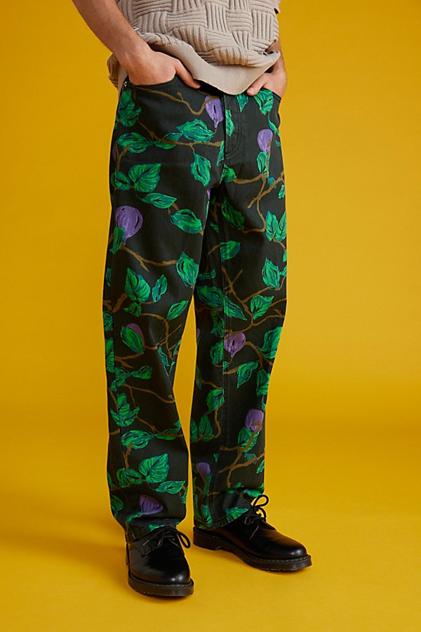 Shop Obey Hardwork Printed Jean In Floral, Men's At Urban Outfitters