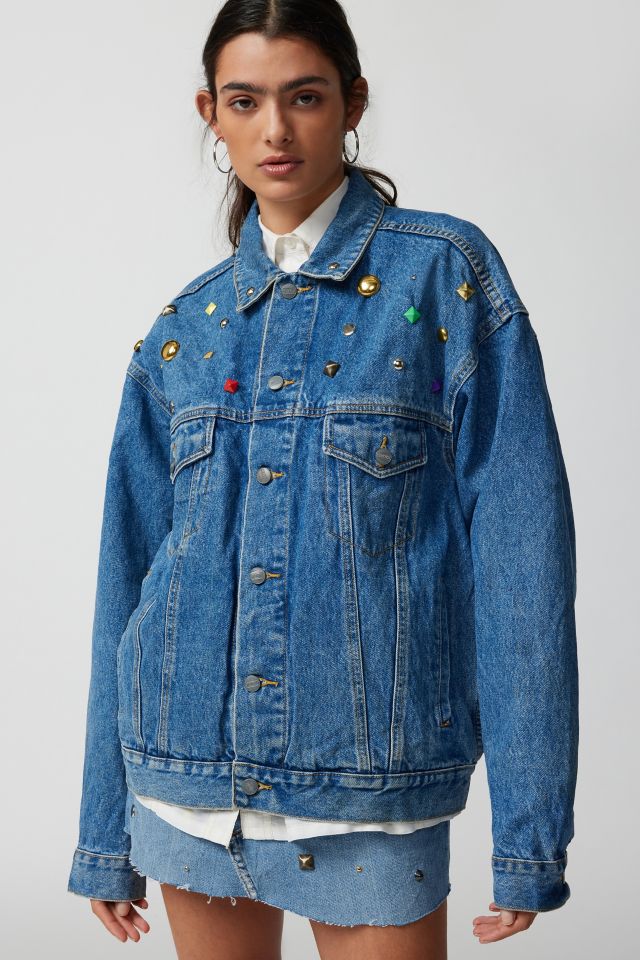 Urban Renewal Parties Remade Jewel Studded Denim Jacket #3