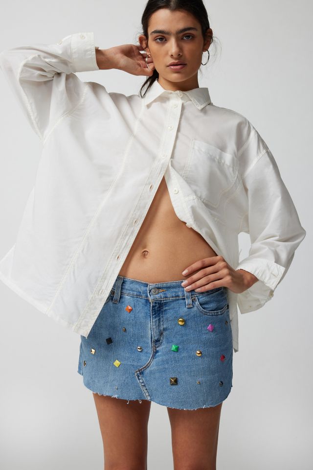 White denim shop skirt urban outfitters