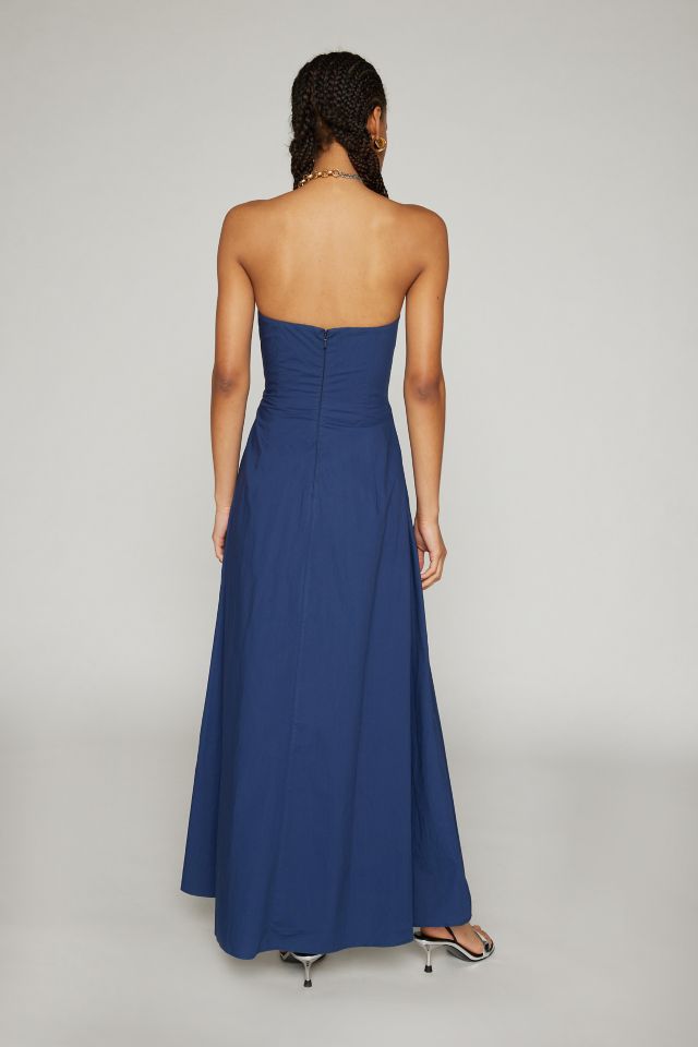 Robe Longue Bardot Lora en Popeline sans Bretelles #3