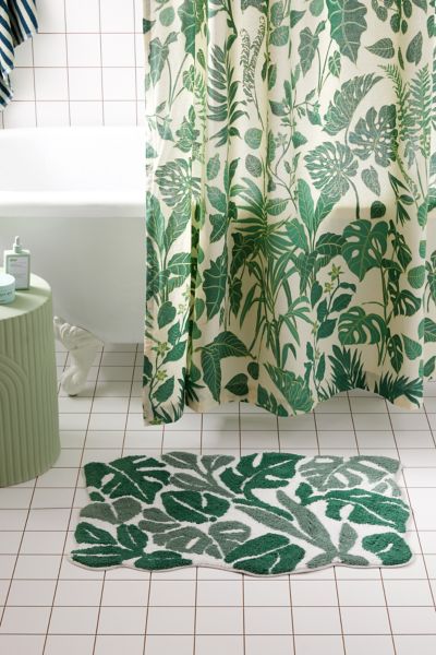 Leaves Bathroom Runner Rugs Long Bathroom Rug Green Extra Large