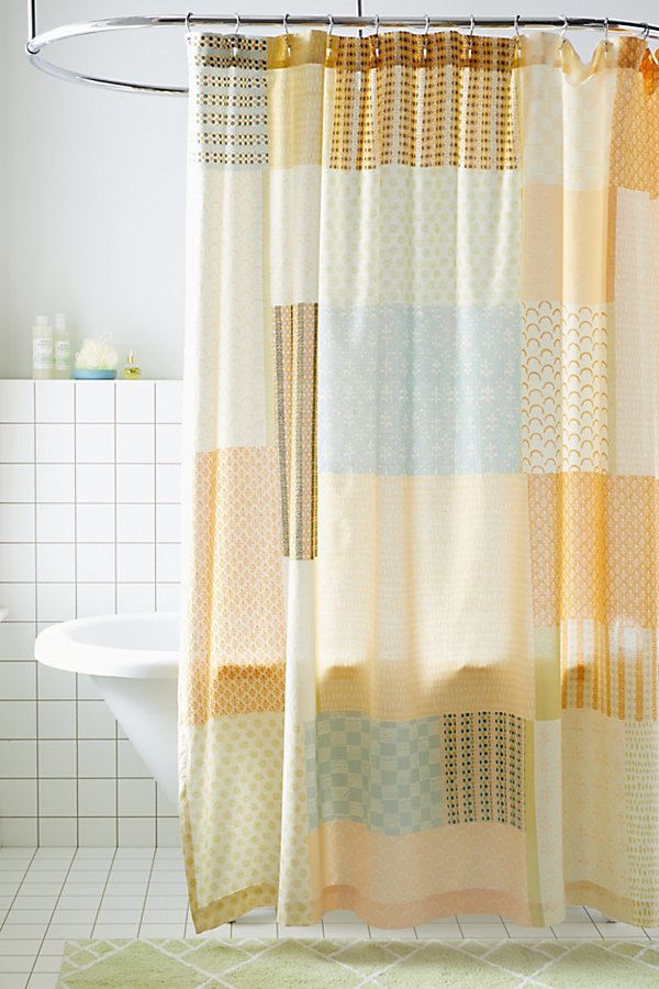 Urban Outfitters Anni Shower Curtain In Gold At  In Multi