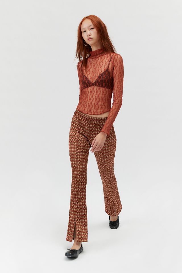 Urban Renewal Remnants Plaid Front Slit Flare Pant #4