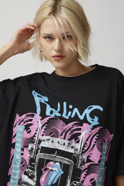 Urban Outfitters Rolling Stones Foxborough Oversized Tee In Black, Women's At