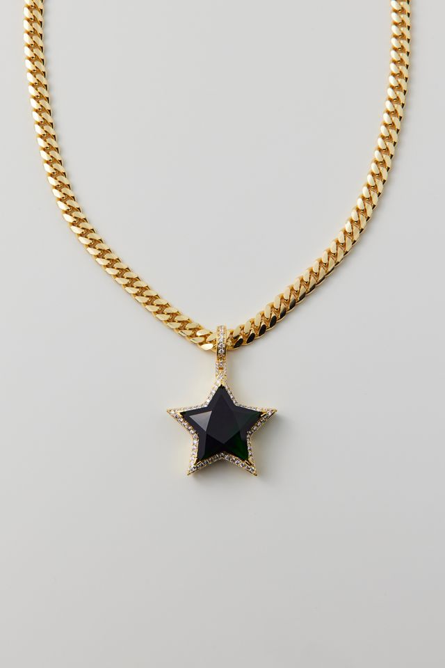 King Ice Emerald Star Necklace #1