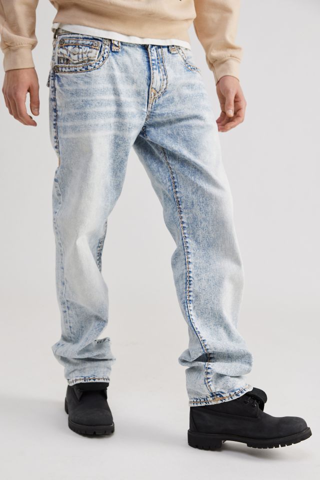 True Religion Men's Ricky Straight Leg Jean with Back Flap Pockets