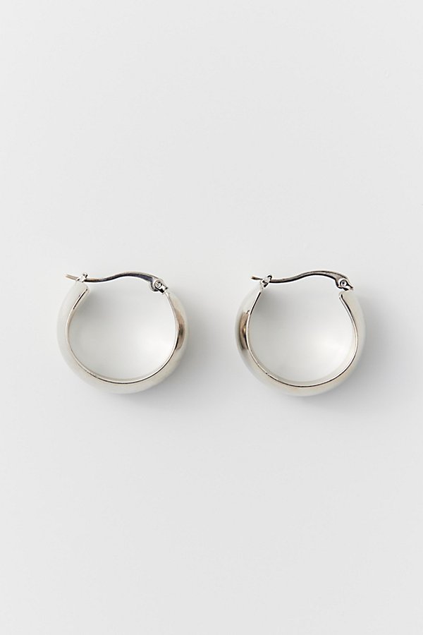 Urban Outfitters Thick Tube Hoop Earring In Silver, Women's At  In Metallic