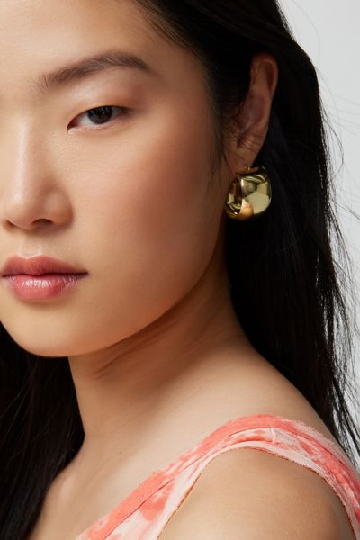 Urban Outfitters Thick Tube Hoop Earring In Gold, Women's At