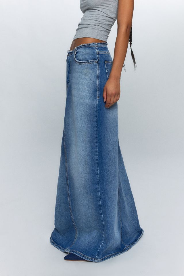 可愛い☆【DIESEL】De-Pago-S3 Long Denim Skirt 関税/送料込み DIESEL DE-PAGO-S | Blue Women's Denim Skirt | YOOX