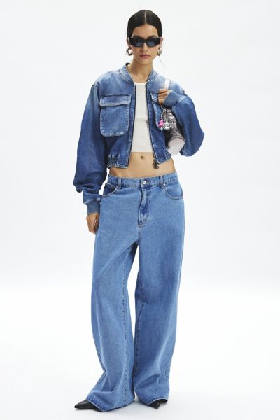 DIESEL★De-Khlo-S Track デニムボンバージャケット Diesel De-Khlo-S Track デニムボンバージャケット | ブルー