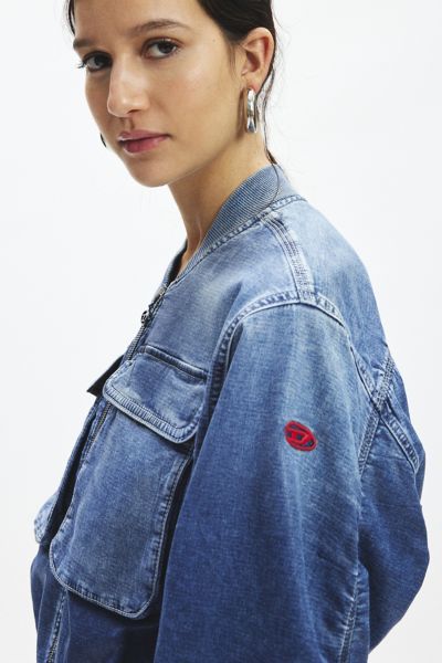 Diesel De-Khlo-S Track Denim Bomber Jacket