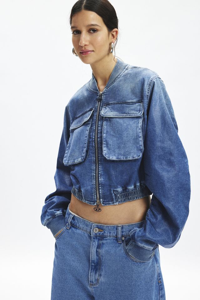 Diesel De-Khlo-S Track Denim Bomber Jacket | Urban Outfitters