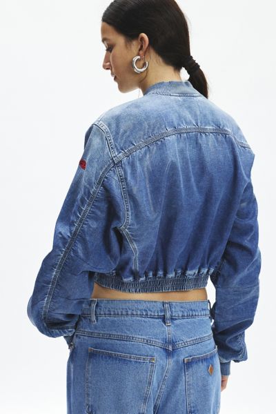 DIESEL De-Khlo-S Track 短丈デニムボンバージャケット Diesel De-Khlo-S Track Denim Bomber Jacket | Pacific City