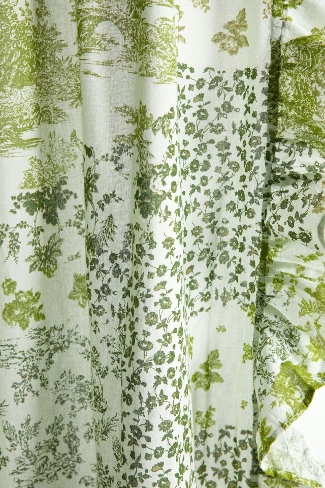Panneau de Fenêtre à Volants en Patchwork de Toile #2