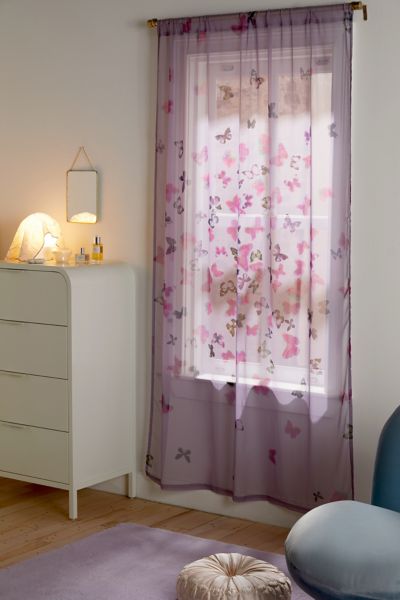 Shop Urban Outfitters Alayna Butterflies Curtain Panel In Lavender At