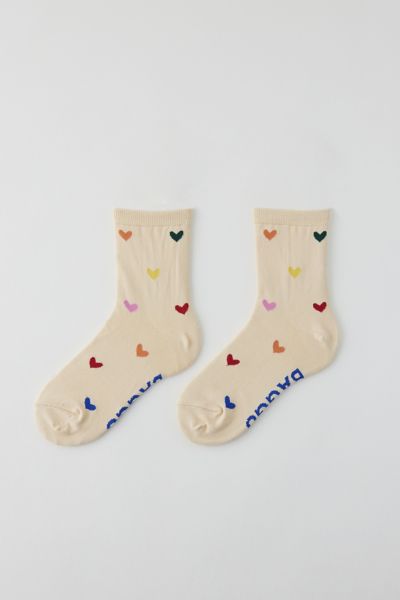 BAGGU Hearts Crew Sock