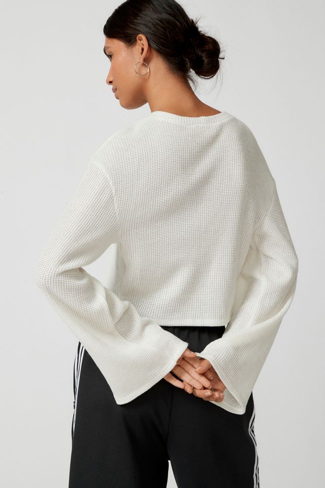 Urban Renewal Remnants Waffle Knit Drippy Sleeve Top | Urban