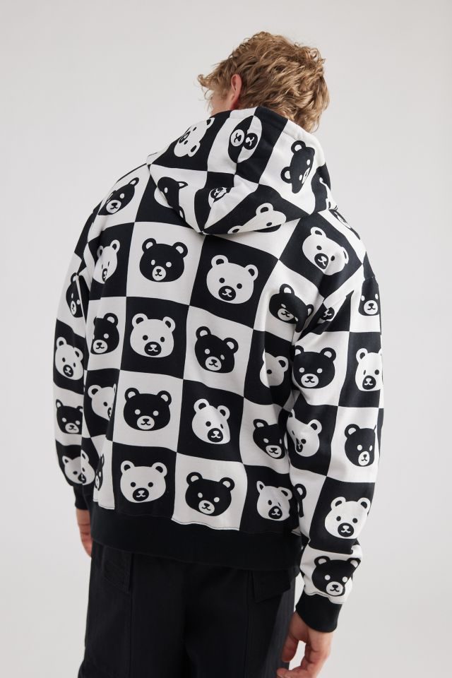 Teddy Fresh Bear Checkerboard Full Zip Hoodie Sweatshirt #2