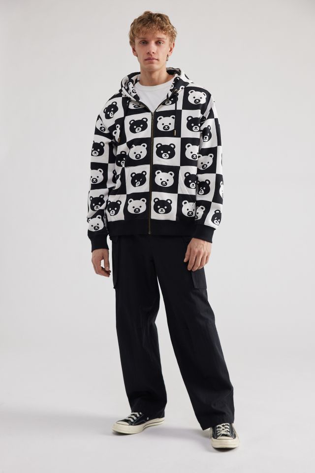 Teddy Fresh Bear Checkerboard Full Zip Hoodie Sweatshirt #3