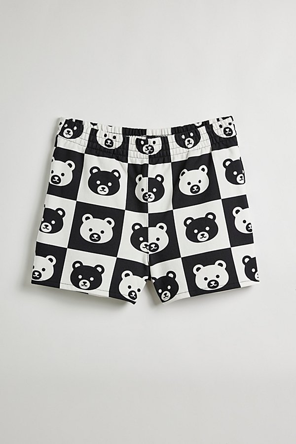 Teddy Fresh Bear Checkerboard Short In Black/white At Urban Outfitters