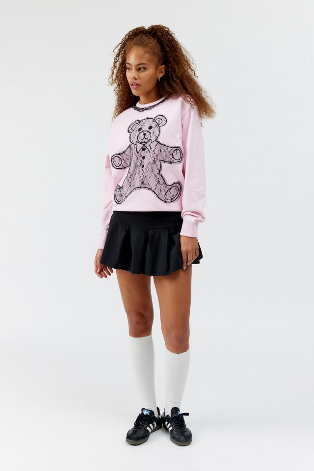 Teddy Fresh Lace Applique Bear Sweatshirt | Urban Outfitters