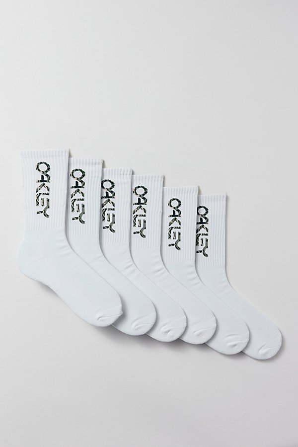 Oakley Essential Crew Sock 3-pack In White At Urban Outfitters
