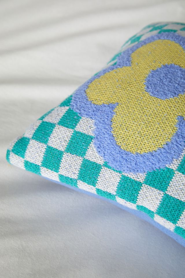Flower Power Knit Throw Pillow #2