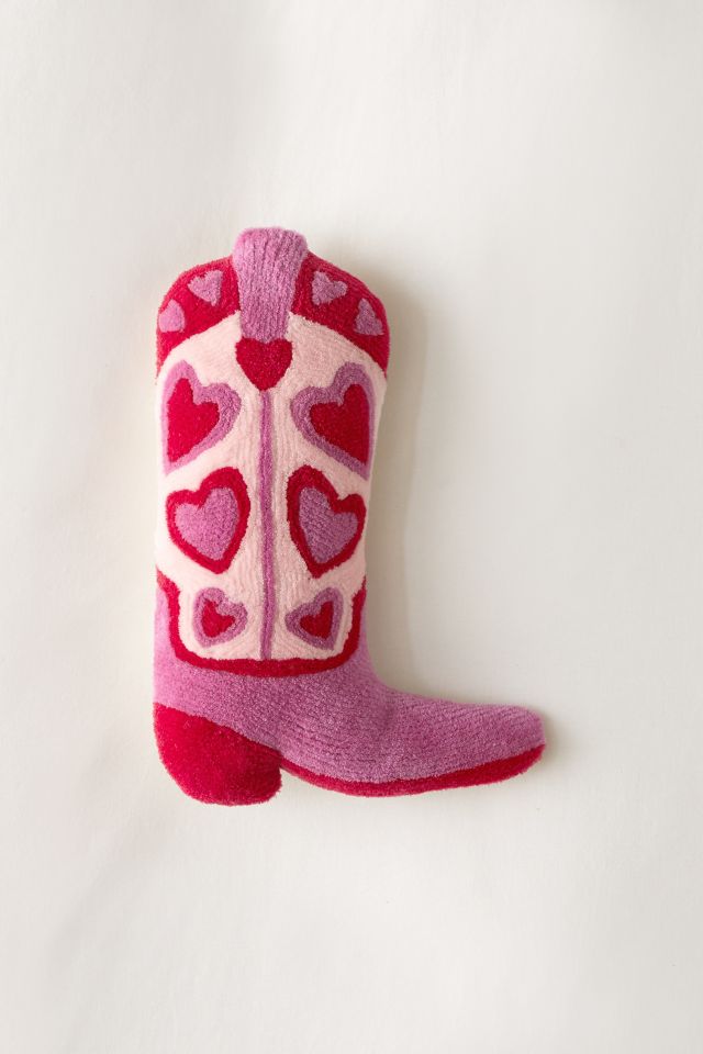 Misty Cowgirl Boot Tufted Throw Pillow #1