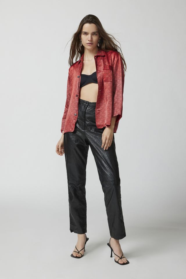 Best Deals for Red Zara Leather Pants