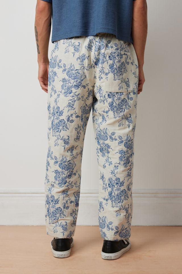 【louren】flower jacquard half pants Wax London Kurt Floral Jacquard Trouser Pant | Urban Outfitters