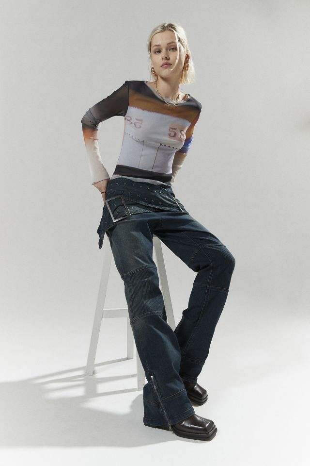AFB check long belt jaded london 赤　チェック AFB check long belt jaded london 赤 チェック - メルカリ