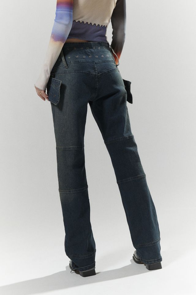 【関税無・国内発】 Jaded London / Jaded Adjuster Bts Ld43 Black Cross Stud Drift Jeans | Jaded London | Clothing