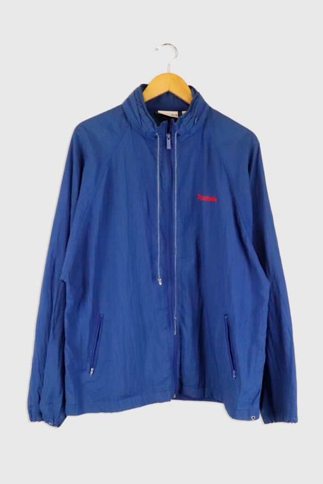 Vintage Reebok Full Zip Hidden Hood Light Weight Jacket | Urban Outfitters