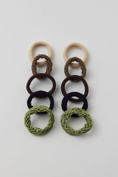 Urban Outfitters Non-slip Hair Tie Set In Tan At