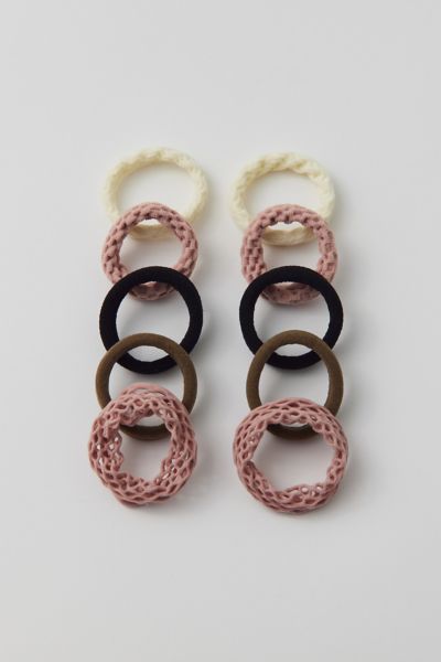 Urban Outfitters Non-slip Hair Tie Set In Pink At