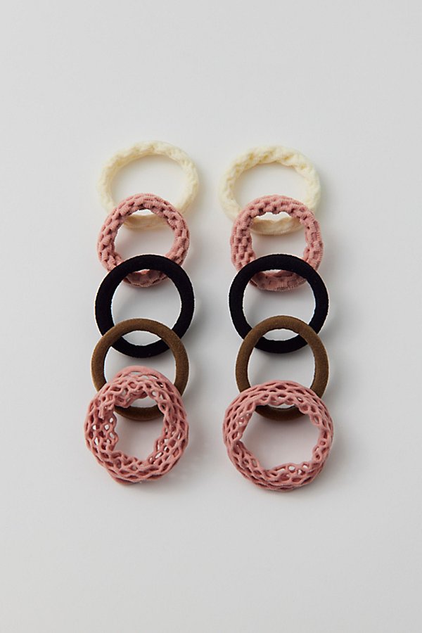 Urban Outfitters Non-slip Hair Tie Set In Pink At  In Multi